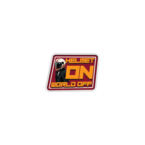 Helmet On World Off | Sticker